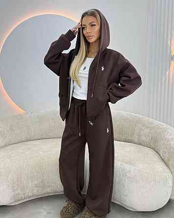 Женская стильная повседневная тройка из лого качественная дорогая двунитка. Шоколад, L-XL Одесса