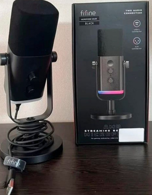 Мікрофон Fifine AM 8 для ігор, стрімінгу, подкастів ОРИГІНАЛ Киев - изображение 1