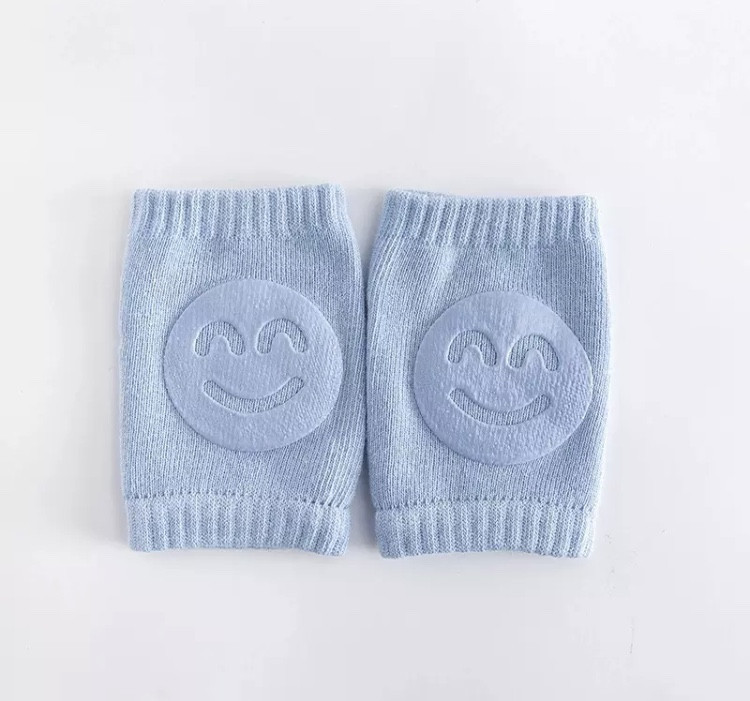 Наколенники детские для ползания, смайлик, голубые, отличные защитные наколенники Киев - изображение 1