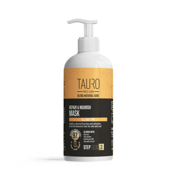 Tauro Pro Line Ultra Natural Care Repair and Nourish Mask Маска відновлення та живлення для шкіри та шерсті собак і котів, 1000 мл Київ - фото 1