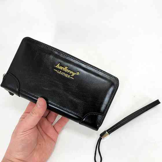 Кошелек для кредиток Baellerry leather black, Кошелек с отделом для фото мужской карточек FI-71 Киев