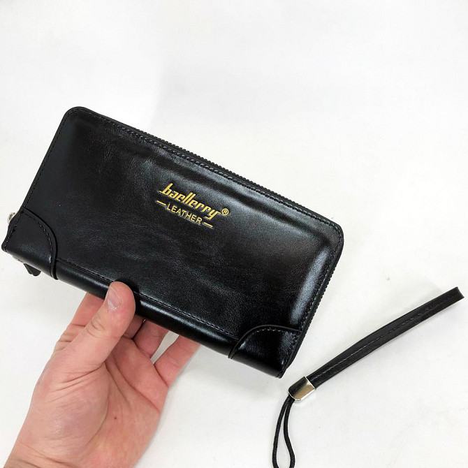 Кошелек для кредиток Baellerry leather black, Кошелек с отделом для фото мужской карточек FI-71 Киев - изображение 6
