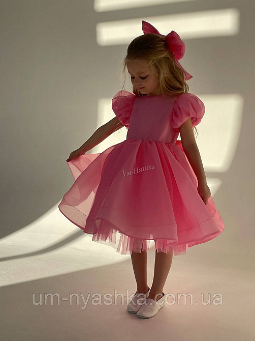 Пудровое платье пышное из шифона с бантом Кривой Рог - изображение 9