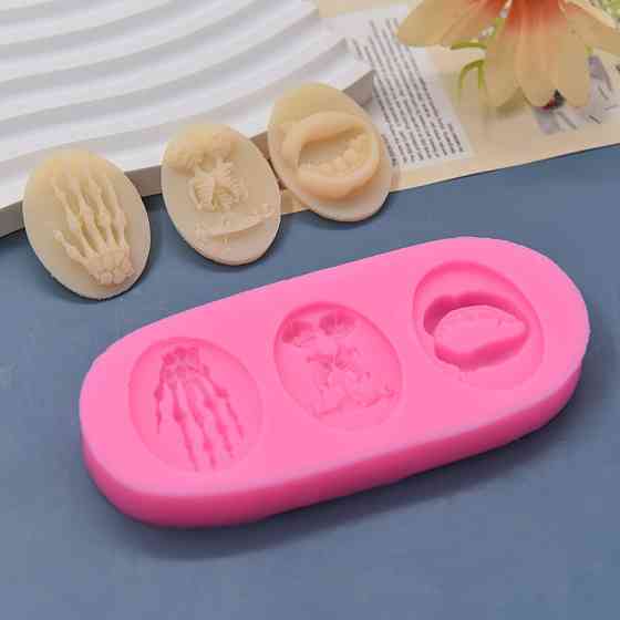 Молд силиконовый Хэллоуин 105 на 48 мм розовый Киев