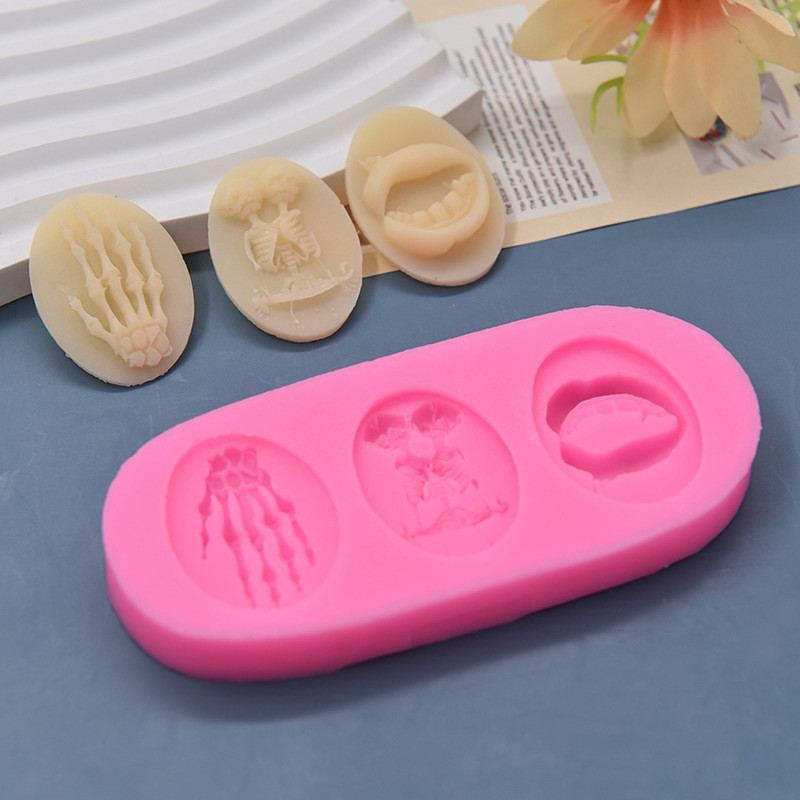 Молд силиконовый Хэллоуин 105 на 48 мм розовый Киев - изображение 5