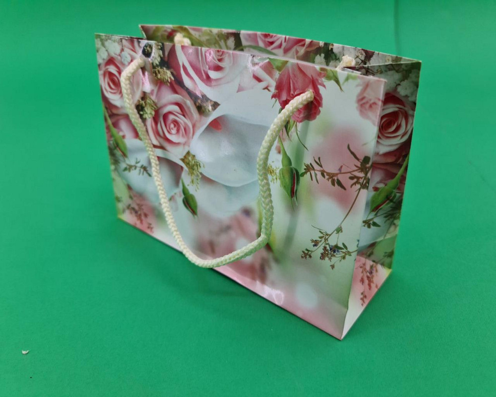 Пакет бумажный малый горизонтальный 11/18/5(арт М009) (12 шт) Харьков - изображение 1