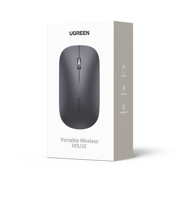 Маніпулятор миша бездротова UGREEN MU001 Portable Wireless Mouse Green Одеса - фото 2
