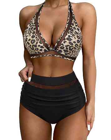 Купальник жіночий роздільний з леопардовим принтом S Харків