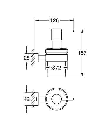 Дозатор жидкого мыла Grohe Essentials Cube New (40756001) Киев