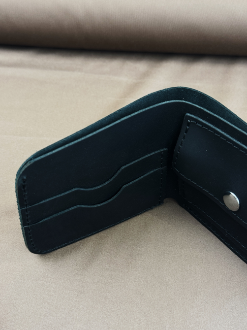 Класичний гаманець із натуральної шкіри SD006 (Чорний) Суми - фото 4