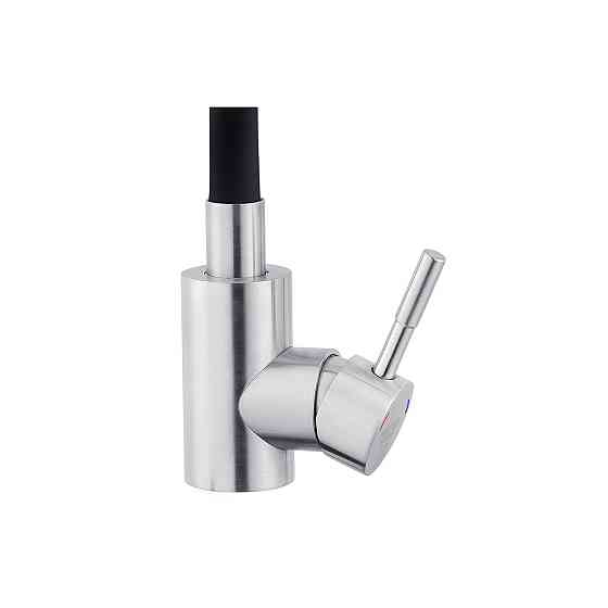 Змішувач для кухні з гнучким виливом Kroner KRP Edelstahl Klassisch - ESG035BLK сатин/чорний Київ