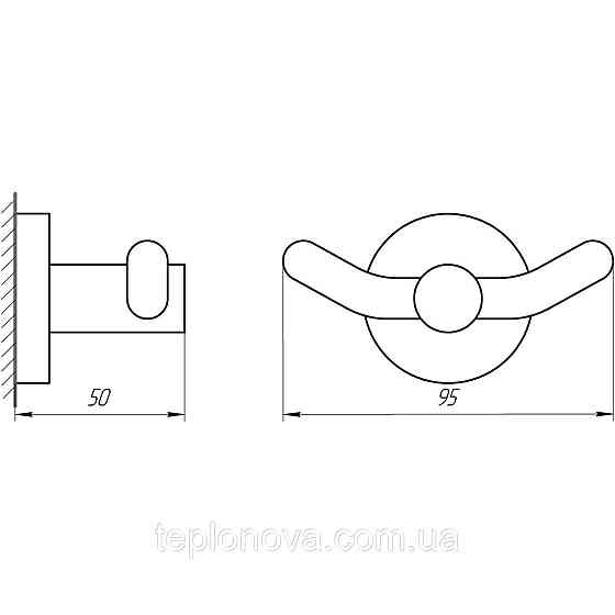 Крючек двойной Perfect Sanitary Appliances SP 8125 Черновцы
