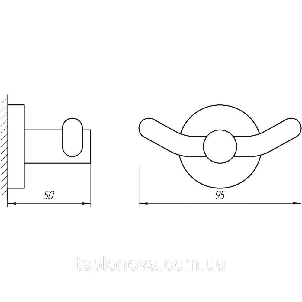 Гачок подвійний Perfect Sanitary Appliances SP 8125 Чернівці - фото 2