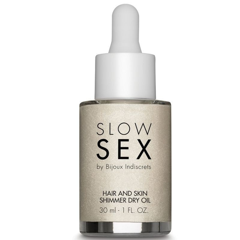 Сухое масло для тела и волос Slow Sex by Bijoux Indiscrets с мерцающими частичками Sex Aura Киев - изображение 10
