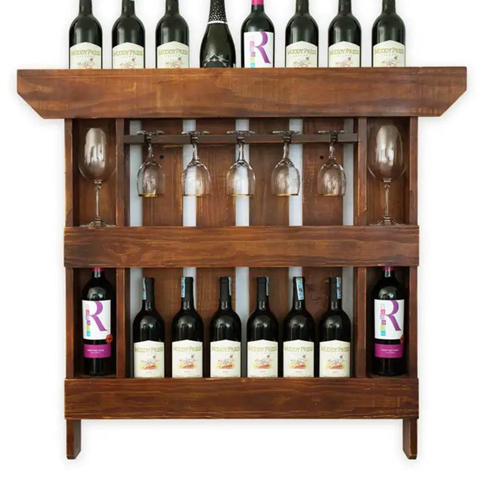 Настенная винная полка 