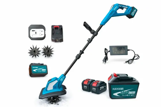 Аккумуляторный культиватор A-1039 для рыхления и прожигания огорода 2 акб 48В 2800Вт Коломия