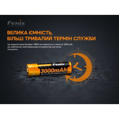 Акумулятор Fenix 18650 3000 mAh (ARB-L18-3000P) Вінниця - фото 8