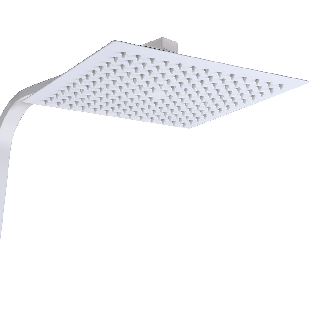 Душова система TOPAZ ODISS TO 18802-H66-WW без вилива, квадратна штанга БІЛА матова  Н-130см Тернопіль - фото 4