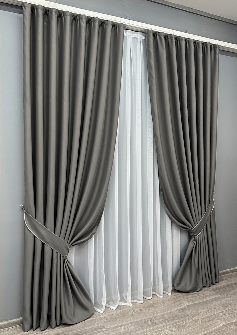 Комплект готових штор VR-Textil Bagema Rvs № 1823ш Мусон 150х290 см 2 шт (33-0810) Киев - изображение 3