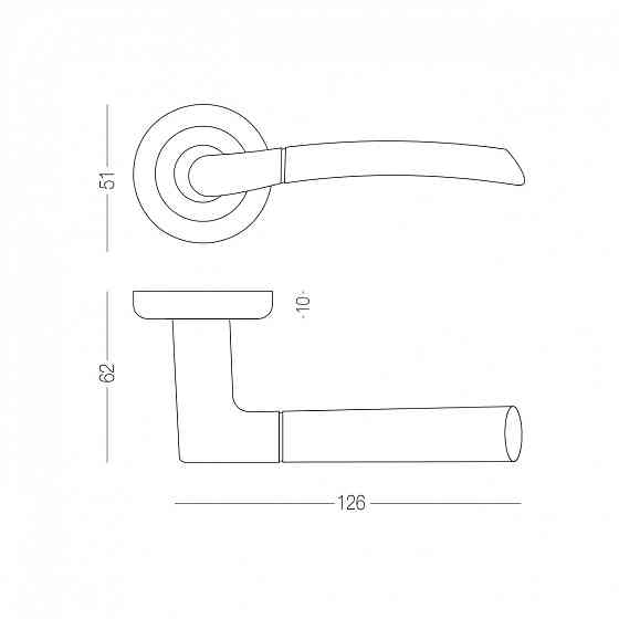 РУЧКА ДЛЯ ДВЕРЕЙ НА РОЗЕТЦІ ESSE Київ