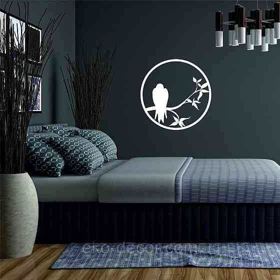 Декоративное настенное Панно «Ворон», Декор на стену 70*70 см, Белый Киев