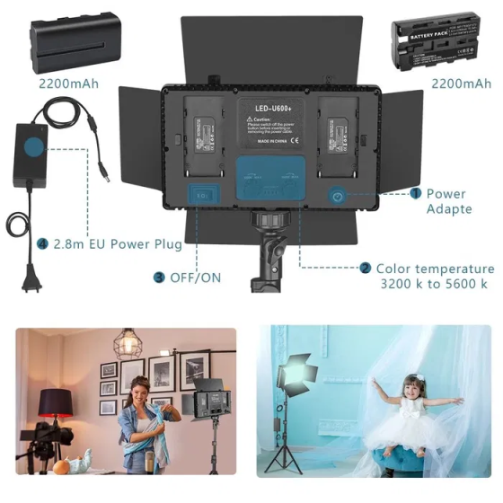 Осветитель студийный Nagnahz U800 Pro RGB LED видеосвет со штативом Киев