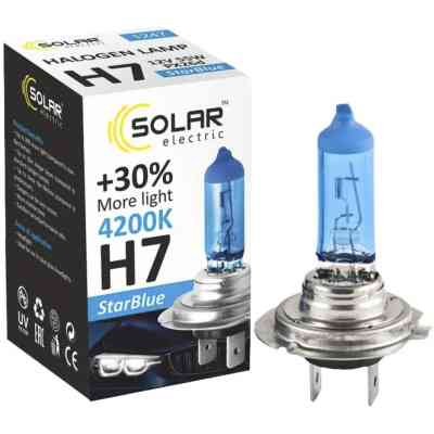 Автолампа SOLAR H7 12V 55W PX26d StarBlue 4200K (1247) Вінниця