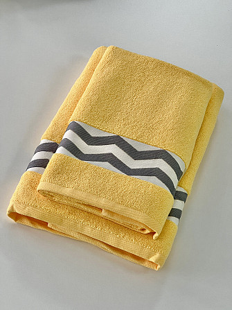 Полотенце махровое Ideal Textile банное с бордюром 70*140 см жовтий Черновцы - изображение 4