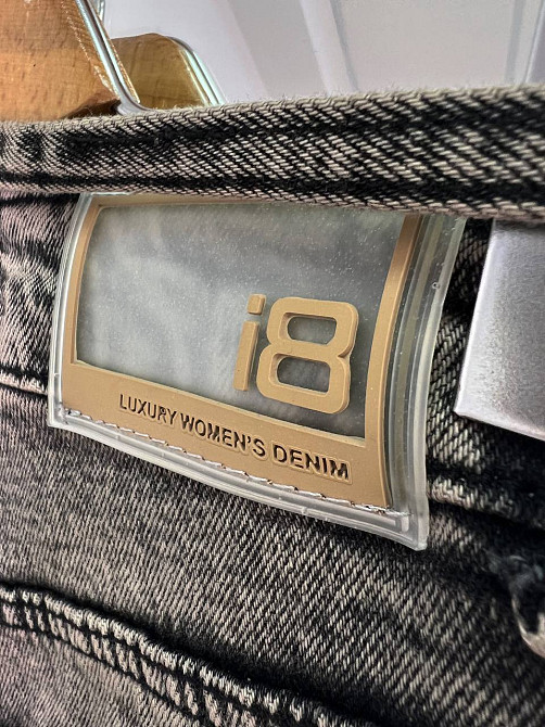 Джинсы женские I8 52407 широкие Baggy бананы с поясом веревкой коричневые, коричневый, 28, 28, 78 см Одесса - изображение 10