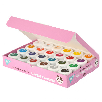 Гуашевые краски Yes Pusheen 24 кольорів по 20 мл (230404) Винница - изображение 2