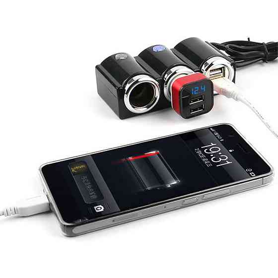 Автомобільний двійник у прикурювач + 2хUSB,120W,CTC-610 SBR Київ