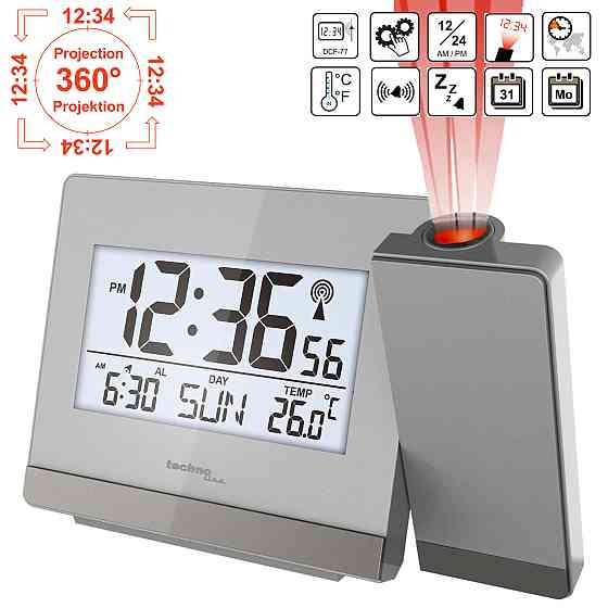 Часы проекционные Technoline WT538 Silver/Anthracite (WT538) Вінниця