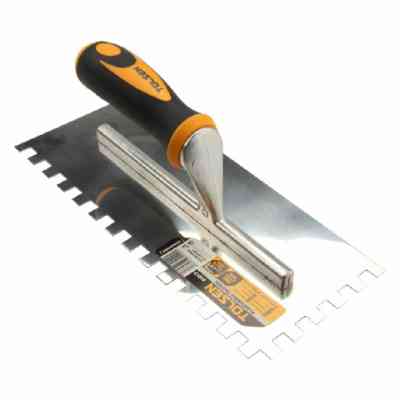 Затирка Tolsen нержавійка 280х120 мм зуб 10 мм Ерго ручка (41017) Вінниця