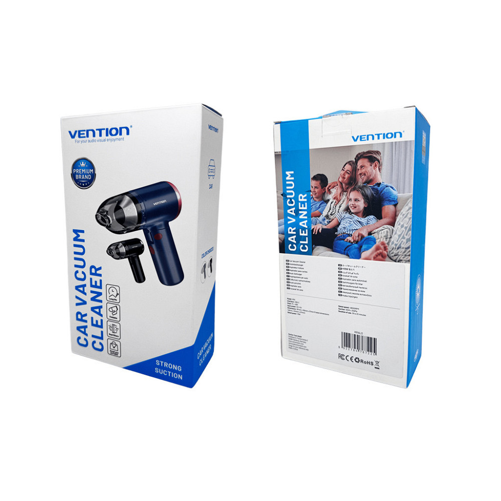 Портативний автомобільний пилосос Vention синій Київ - фото 5