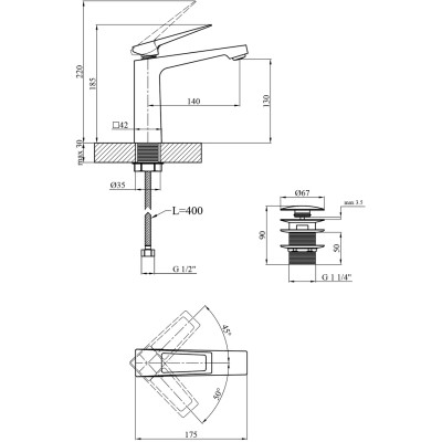 Смеситель Kroner Ersel-SCH0110BV (CV035473) Винница - изображение 9