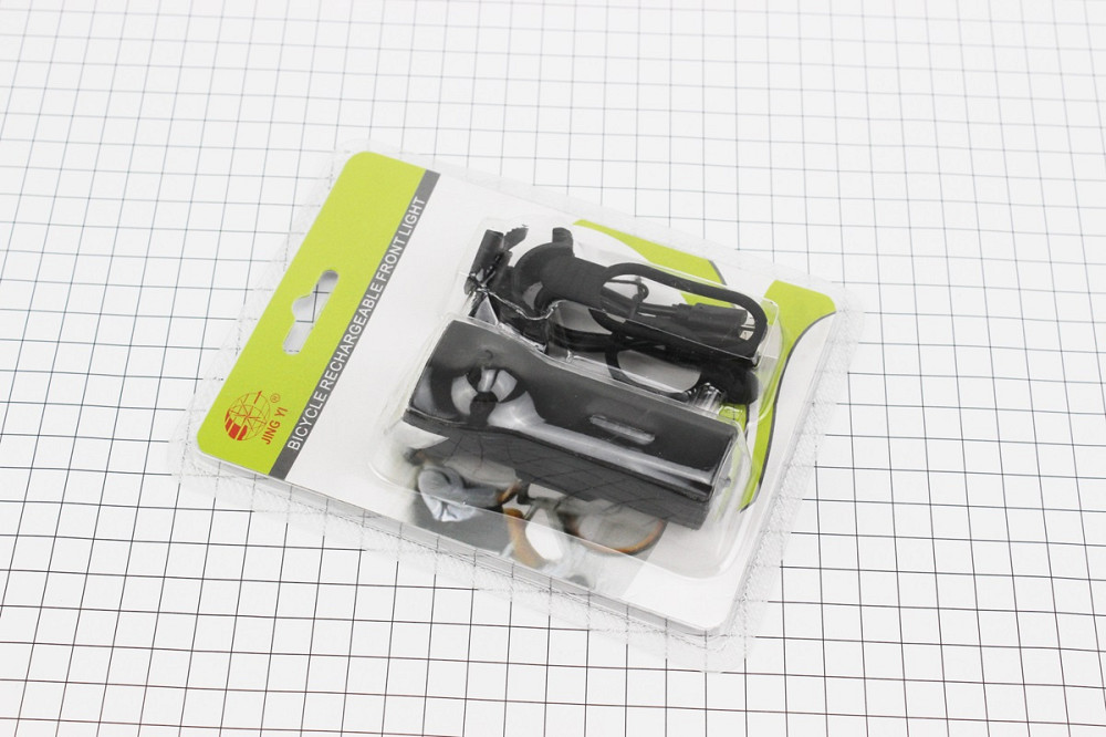 Ліхтар передній 1 діод 110 lumen, Li-ion 3.7V 1300mAh зарядка від USB, вологозахисний, чорний JY-7057 Бершадь - изображение 3