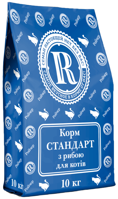 Сухой корм Ройчер Стандарт для кошек с рыбой 10 кг Винница - изображение 1