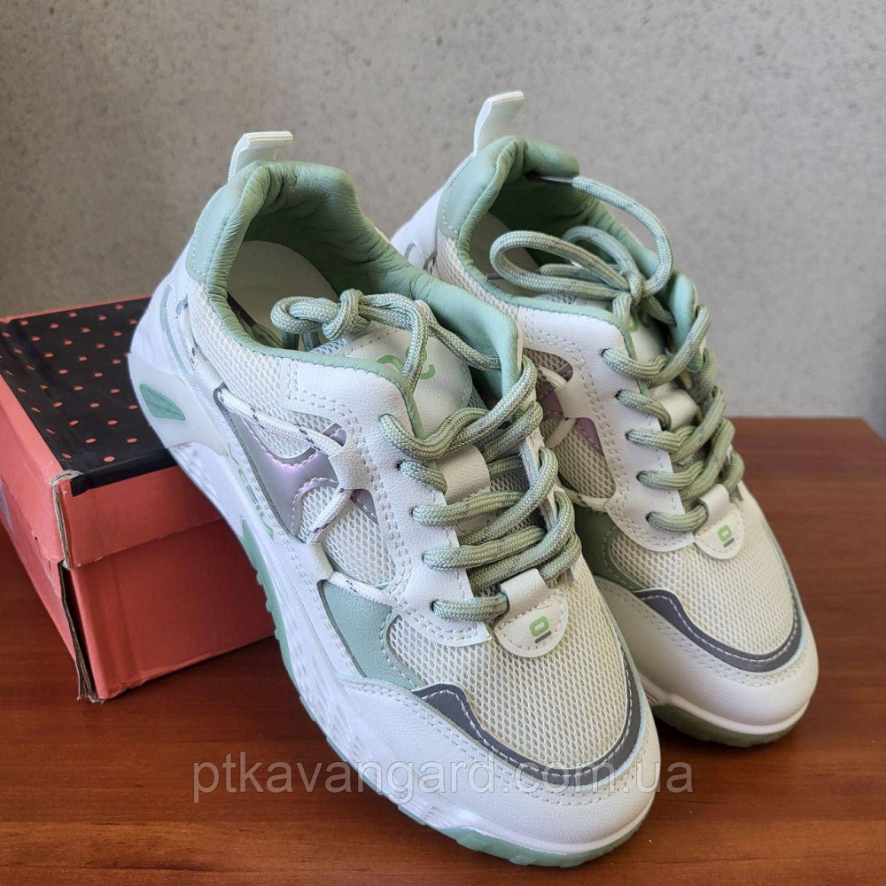 Кроссовки женские повседневные на шнуровке размер 36 белый Хмельницкий - изображение 2