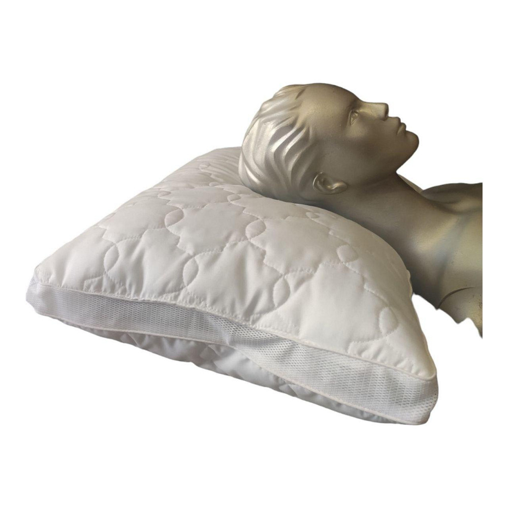 Подушка зі вставками 50×70 силіконова антиалергенна, біла Київ - фото 3