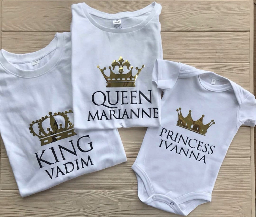 Парні футболки для всієї родини — King/Queen/Princess Чернівці - фото 1