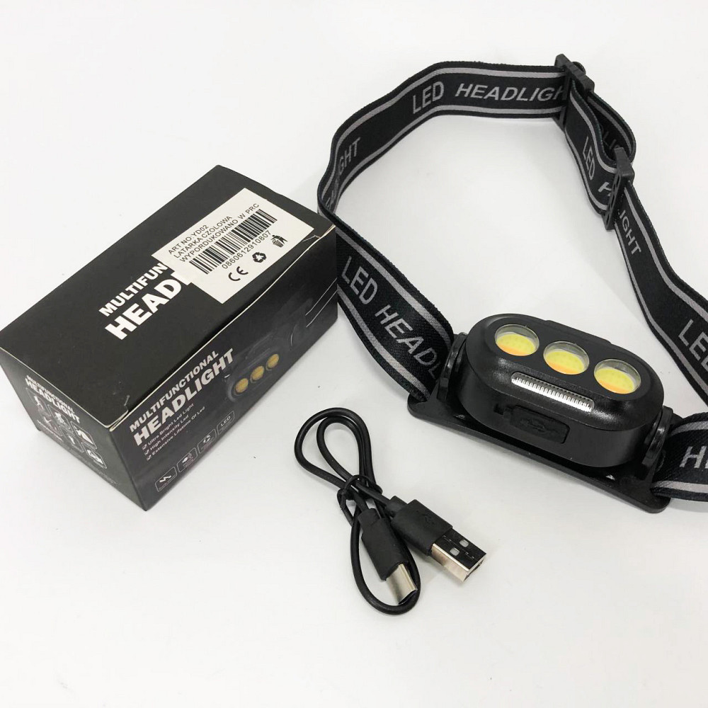 Легкий фонарик на голову YD02-COB, Фонарь налобный аккумуляторный светодиодный с зарядкой SQ-27 Львов - изображение 10