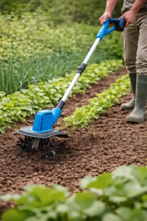 Аккумуляторный ручной культиватор для разрыхления и прополки земли Domotec 2 АКБ 48V 4000W Коломыя