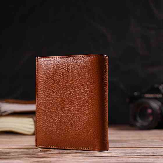 Удобный кошелек для женщин среднего размера из натуральной кожи флотар Коричневый (CANPELLINI) Киев