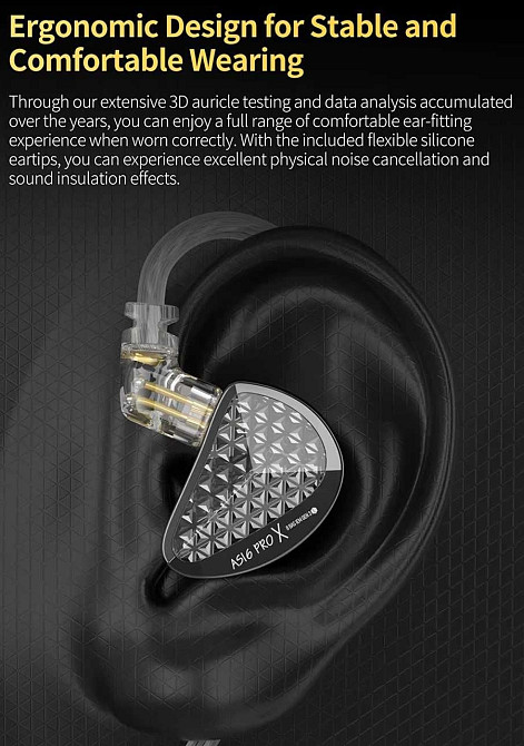 KZ AS16 Pro X] Навушники професійні арматурні моніторні. Киев - изображение 8