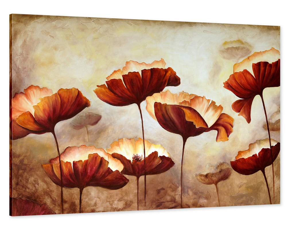 Картина холст у вітальню / спальню Маки      MLP_11  ( 60х30см ) 70x140 см Київ - фото 1