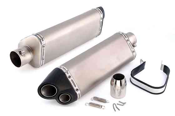 Глушитель (тюнинг)   380*125mm   (нержавейка, три-овал, матовый, прямоток)   118 Мукачево