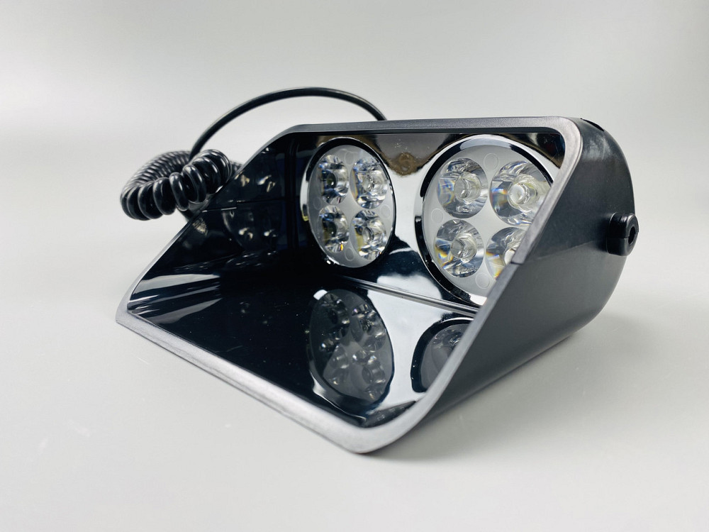 Маячок проблисковий автомобільний S8 стробоскоп мигалка 9-80V 8 led діодів білий спалах (під скло) Мукачево - фото 3