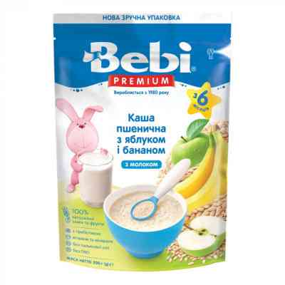 Детская каша Bebi Premium молочная пшеничная +6 мес. 200 г (8606019654344) Винница
