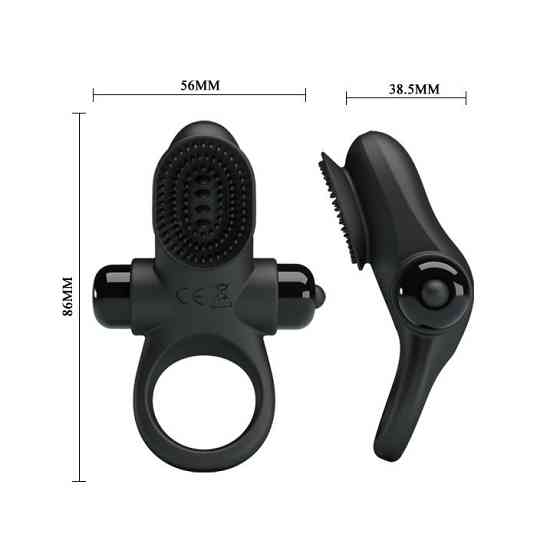 Эрекционное кольцо - Pretty Love Vibrant Penis Ring II Black Sex Aura Киев
