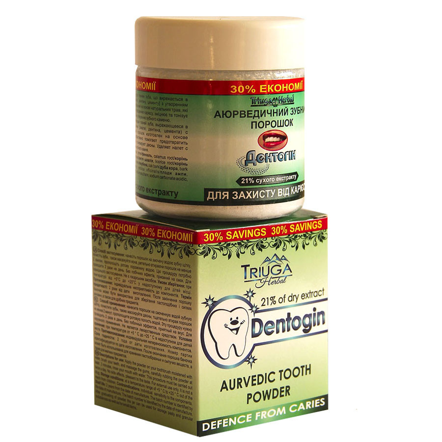 Зубний порошок аюрведичний "Дентогин" 50 г Київ - фото 1